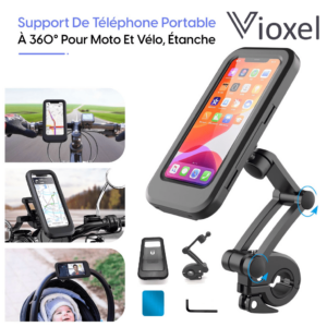 Support De Téléphone Pour Moto Et Vélo, Étanche À Rotation De 360° Avec Écran Résistant À L’eau